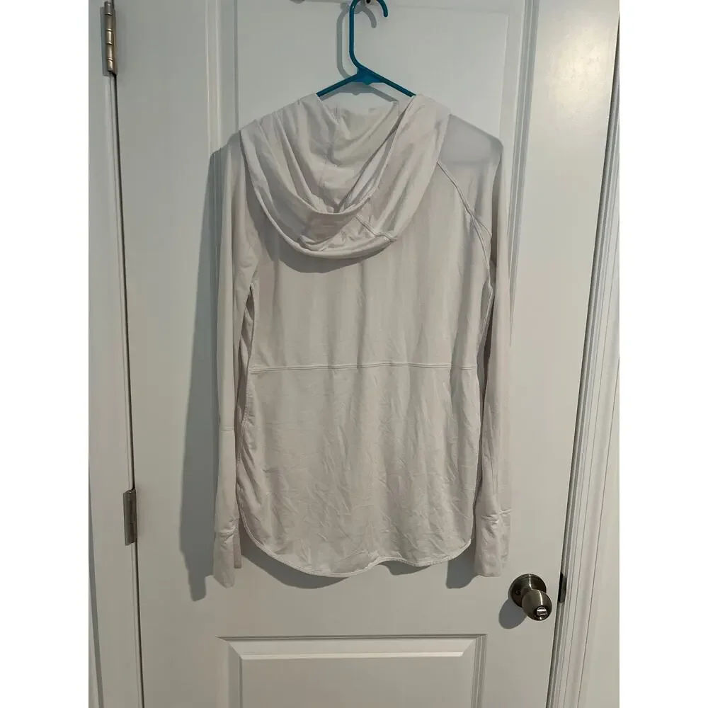 Athleta Women’s White Performance Zip-Up Jacket with Hood – Size Medium - Picture 7 of 7